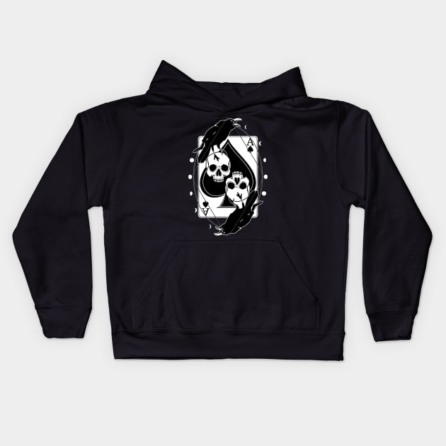 Ace of Spades Kids Hoodie by Von Kowen